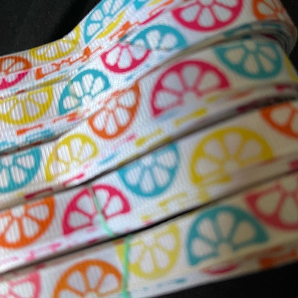 Grosgrain Ribbon 3/8” 10 yard bundle citrus fruit summer colorful shipping bows - Picture 4 of 8